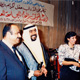 Khaldoun with Fahad Al Ahmad Al Sabah, Noureya Al Roomi and unknown. Kuwait University, 1987