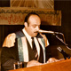 Khaldoun delivering a speech at the graduation ceremony, College of Arts, Kuwait University