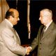 Khaldoun with Selim Hoss, former President of Lebanon