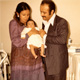 Khaldoun with wife Eqbal Alessa and newborn Saba Alnaqeeb. Kuwait, 1977