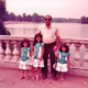 Khaldoun with daughters Sana, Saba and Jana Alnaqeeb. London, England. 1984